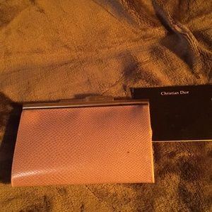 Authentic blush pink Christian Dior coin bag